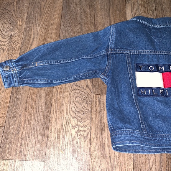 Vintage Tommy Hilfiger 3T toddler Denim Jean Jacket with Snaps- Embroidered Logo - Picture 12 of 17